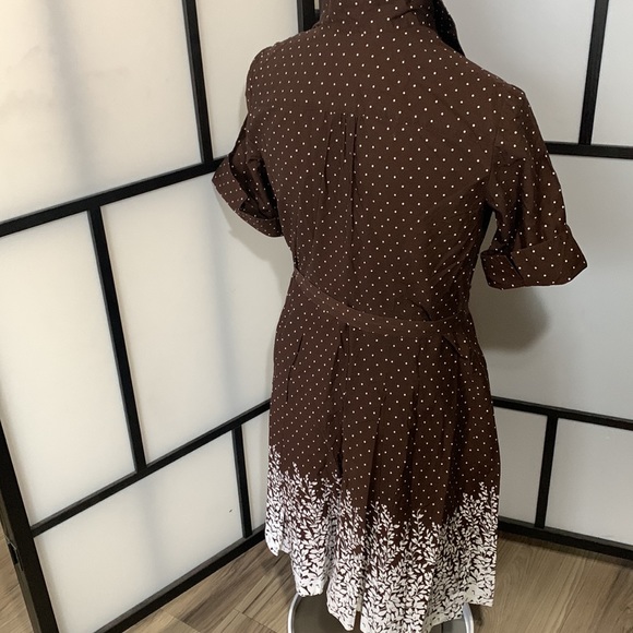 CONNECTED Women's Grandmacore Polka Dot Button Front Cotton Spring Size 14 BIN A - Picture 10 of 16
